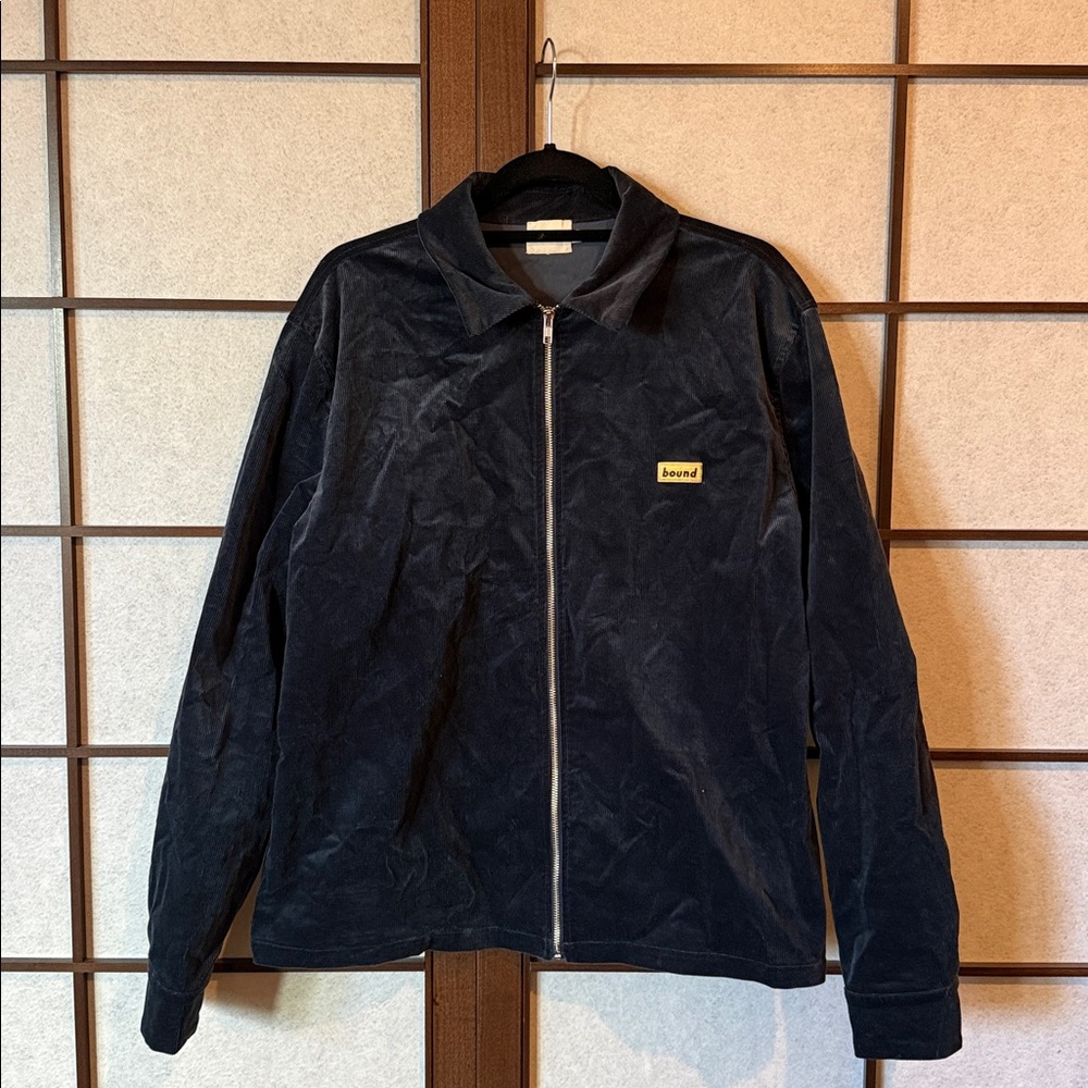 Bound Australia Zip up Shirt Jacket - Navy velvet corduroy